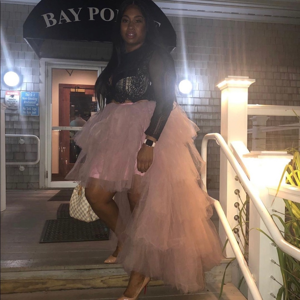 High-Low Tulle Skirt